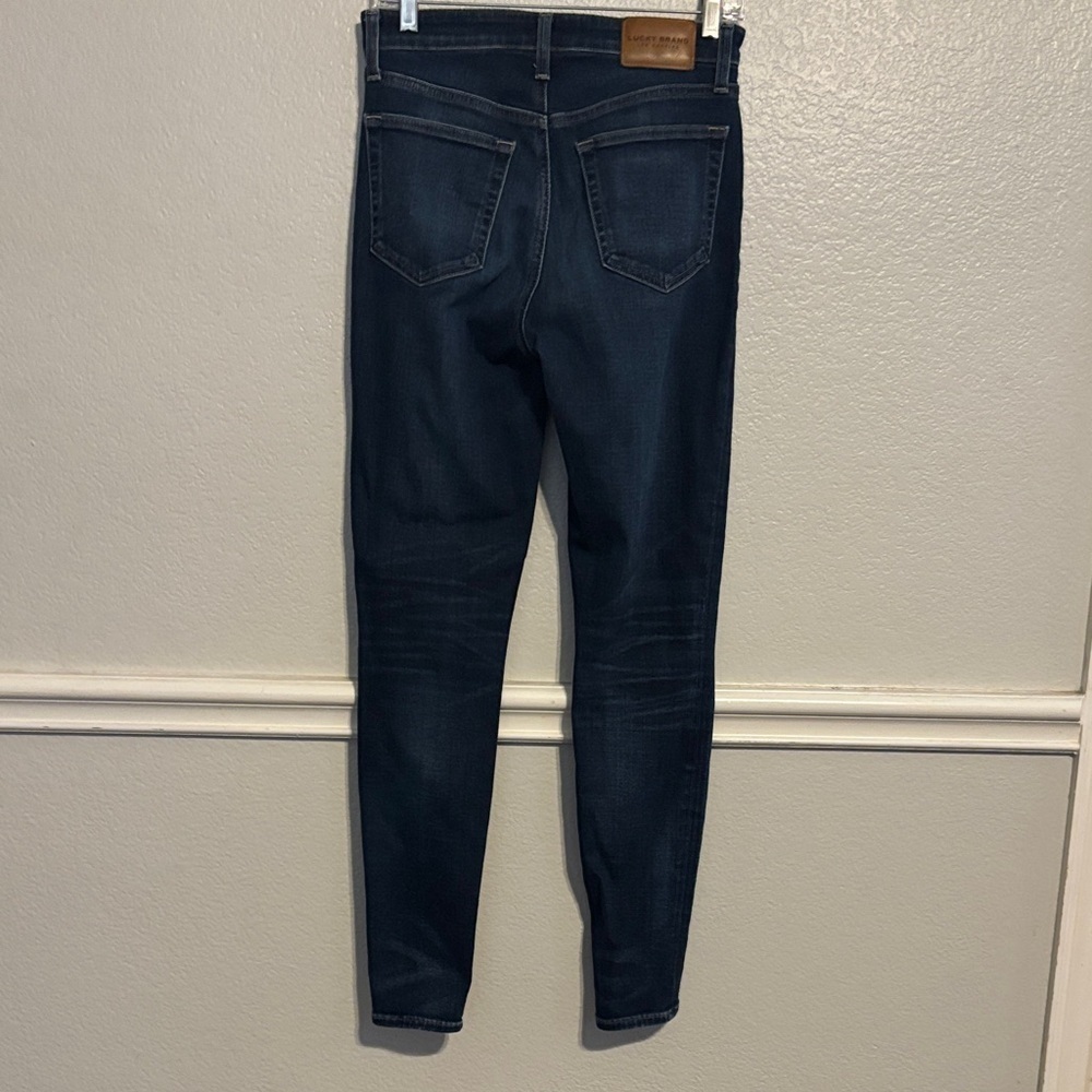 Women's Lucky Brand Dark Blue High-rise Skinny Jeans - Picture 4 of 4